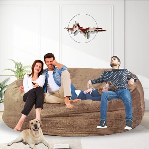 Bean Bag Chair for Adults 3FT, Soft Removable Cover, Light Gray M535251