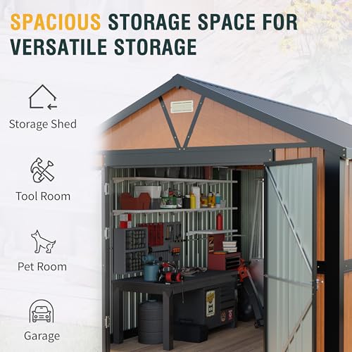 Outdoor Storage Shed 5x3 Ft Metal Steel with Lockable Door N4246
