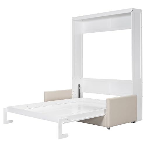 Ball & Cast Murphy Bed Queen Size with Cushion, White B692