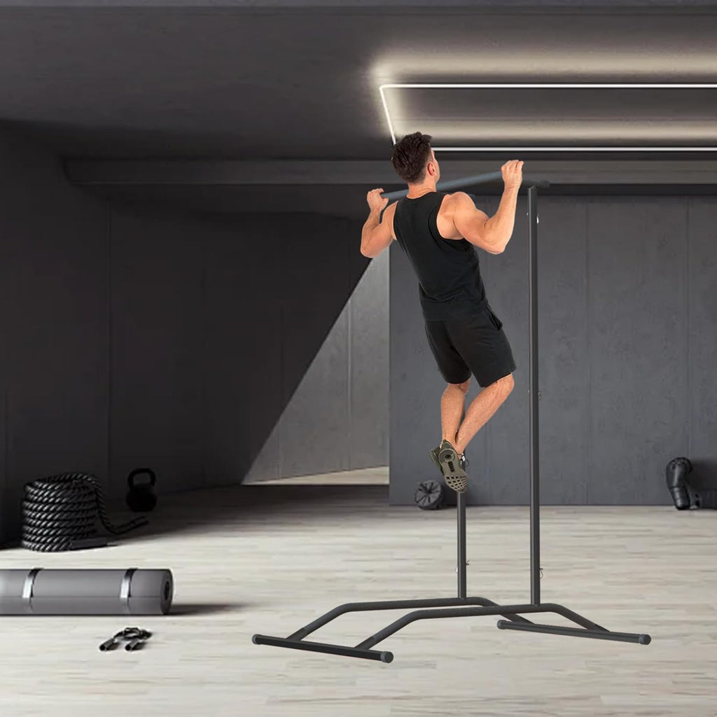 BotaBay Pull Up Bar Free Standing Dip Station 220lbs with Bag H518