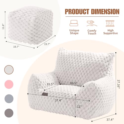 Big Bean Bag Chair for Adults with Foot Rest, Indoor Lounge Sofa P643