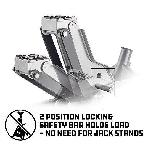 Powerbuilt 3 Ton All-in-One Bottle Jack and Jack Stands, 6000 lb Car Lift J927