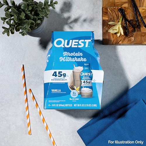 Quest Nutrition Chocolate Protein Shake, 45g Protein, 12 Count O25975