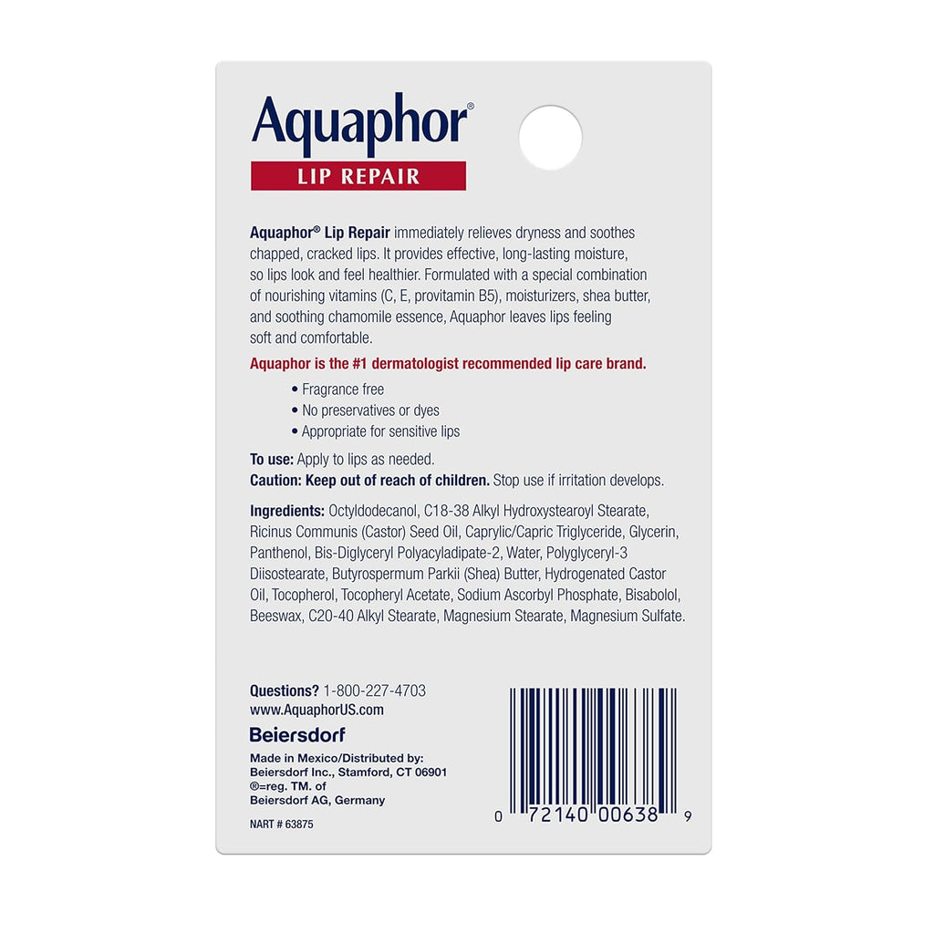 Aquaphor Lip Repair Ointment .35 fl. oz. Tube W882