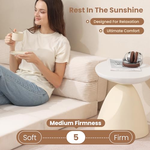 Folding Sofa Bed Convertible Sleeper Chair with Pillow, Grey D49904