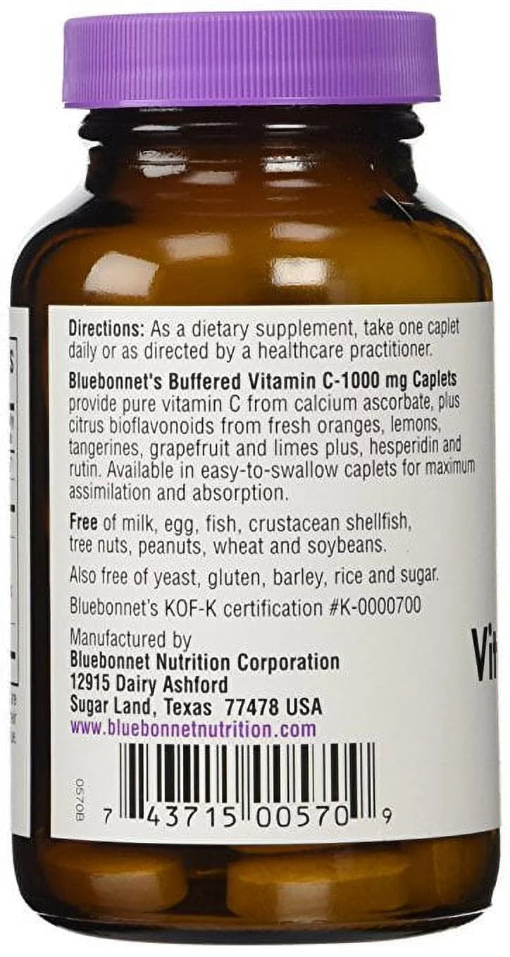 Buffered Vitamin C-1000 mg 90 Caplets by Bluebonnet V6743
