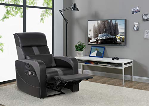 X Rocker Gamma Recliner Gaming Chair with Bluetooth Audio and Footrest, Black L57269