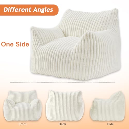 Giant Bean Bag Chair with Filling and Armrests for Adults Teens P241564