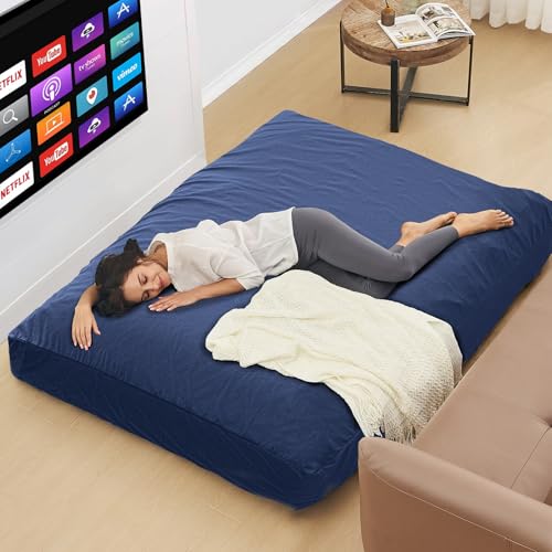Giant Bean Bag Chair for Adults Convertible Bed with Microfiber Cover Charcoal G62613