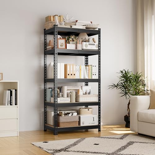 Yaheetech 5-Tier Heavy Duty Garage Shelving Unit, Adjustable Metal Storage Rack, Blue J339478