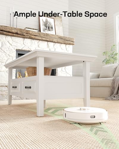 Marsail Lift Top Coffee Table with Storage, Natural Oak L27078