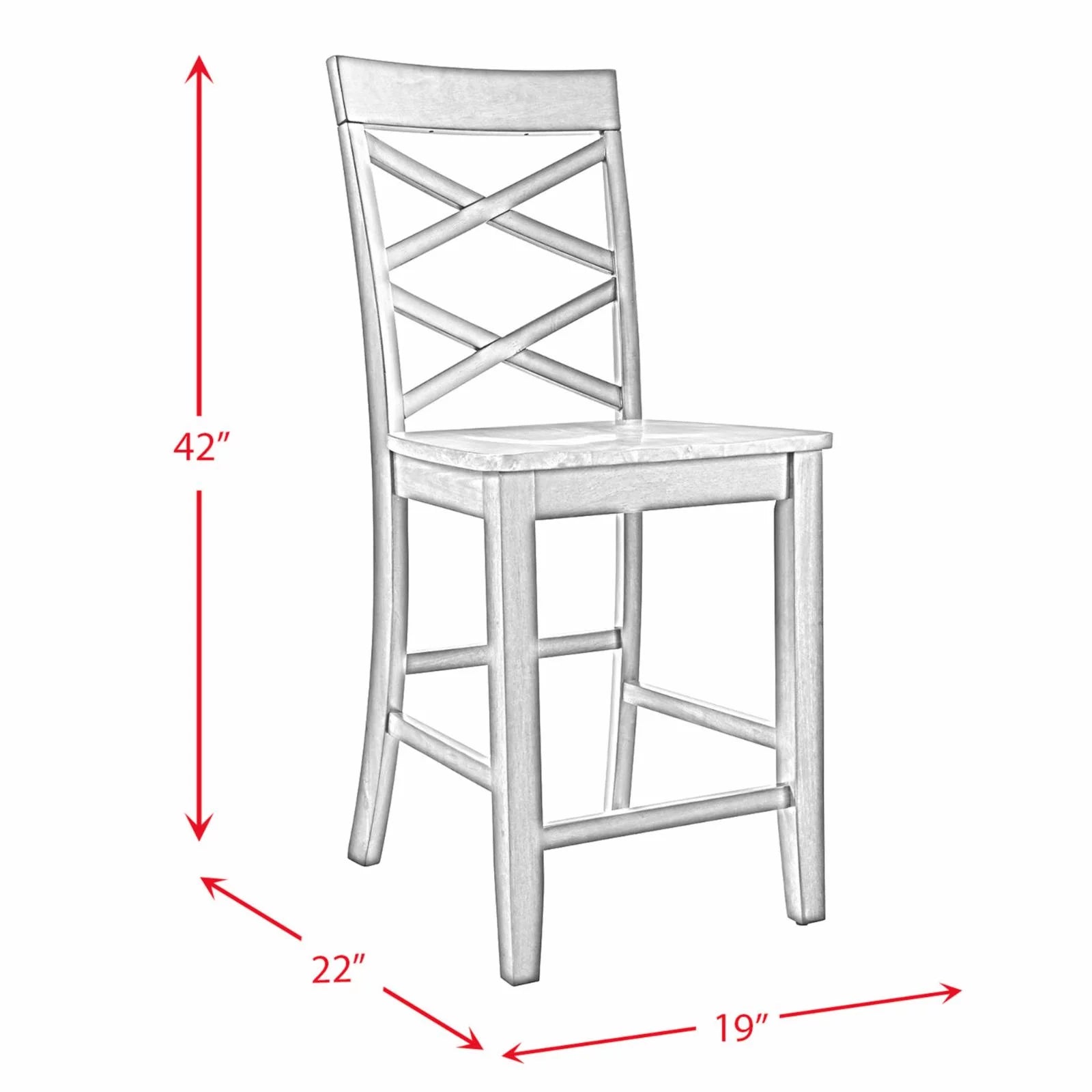 Regan 6PC Counter Height Dining Set in Cherry with 4 Side Chairs and Bench V30653