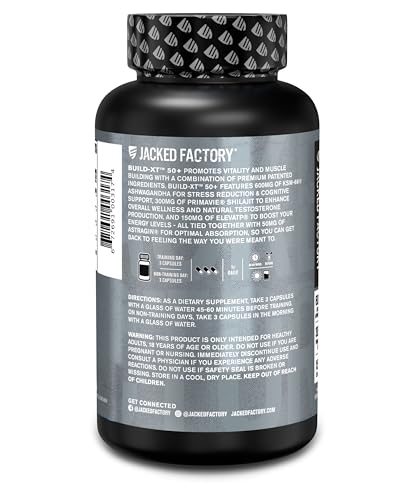 Jacked Factory Build-XT Daily Muscle Builder Supplement - 60 Veggie Pills C560