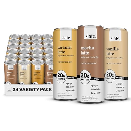 Slate Milk High Protein Dark Chocolate Shake, Lactose Free, 11 fl oz, 12 Cans C31569