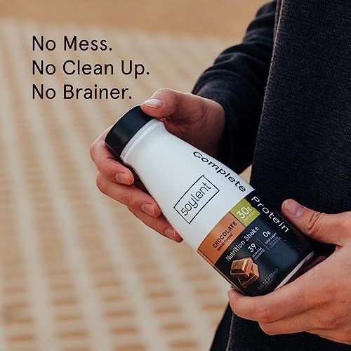 Soylent Complete Protein Shake, Chocolate, 30g Protein, Vegan, 11oz (12 Pack) S70120
