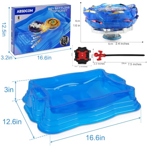 Bey X Blades Stadium Large, 4 Battle Tops 2 Pack with Launchers, Toys for Boys & Girls 6+ B931