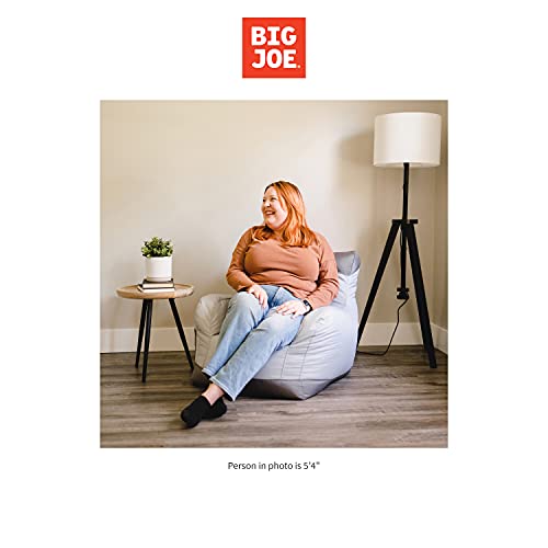 Big Joe Dorm Bean Bag Chair with Drink Holder, Black Smartmax, 3 ft Q1693