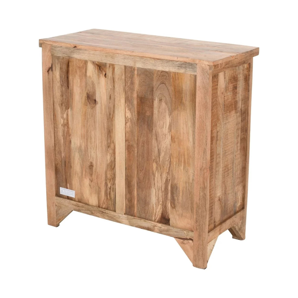 Saltoro Sherpi 39 Inch Mango Wood Console Cabinet with 2 Drawers and 2 Doors G27976