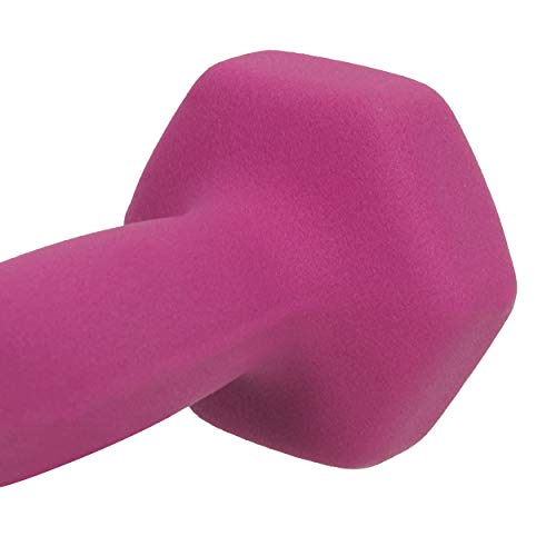Sunny Health & Fitness Neoprene Coated Hex Dumbbell, Sold in Pairs F81825