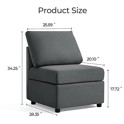 LINSY HOME Modular U Shaped Sectional Sofa with Storage, Blue M8981