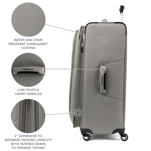 Travelpro Maxlite 5 Softside Expandable Carry-on Luggage with 4 Spinner Wheels, Slate Green Q476782