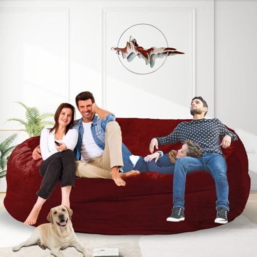 Bean Bag Chair for Adults 3FT, Soft Removable Cover, Light Gray M535251