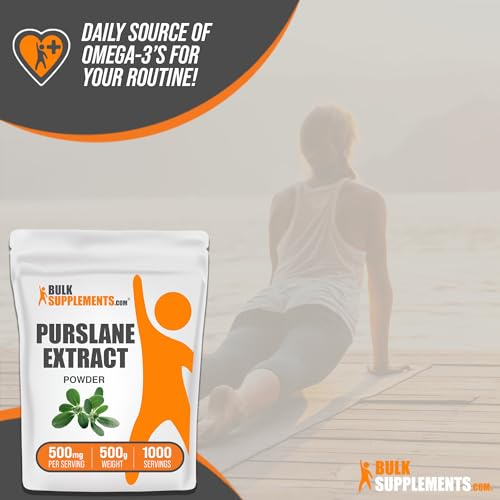 BulkSupplements.com Purslane Extract Powder, Gluten Free, 500mg per Serving, 1kg K76137