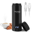 Travel Electric Kettle, Portable Small Electric Tea Kettle Mini Water Boiler with 4 Temperature Control Presets and Auto Shut-Off and Boil Dry Protection,304 Stainless Steel,BPA Free,White
