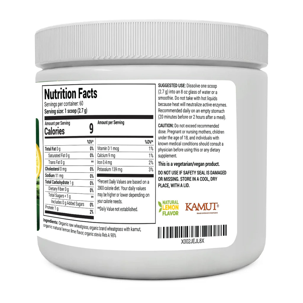 Dr. Berg Organic Wheatgrass Powder, Lemon Flavor, 164g I480