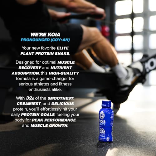 Koia Elite Plant Based Protein Shake, Chocolate, 32g Protein, 12 Fl Oz (Pack of 12) V5410