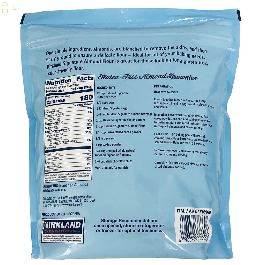 K.S Signature Superfine Kosher Blanched Almond Flour, 3 Lbs G705603