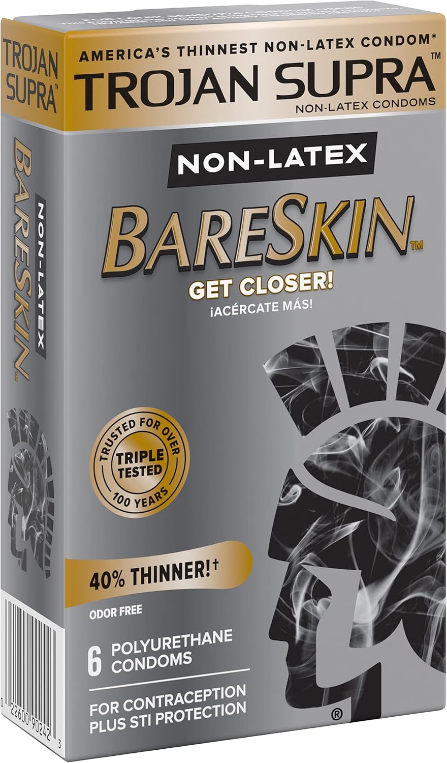 Trojan Supra Non-latex Bareskin Condoms, 18 Count G417631