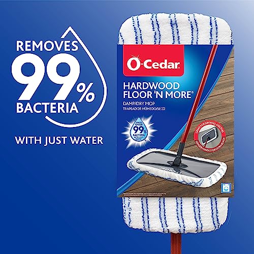 O-Cedar Hardwood Floor 'N More Microfiber Mop, White M49212