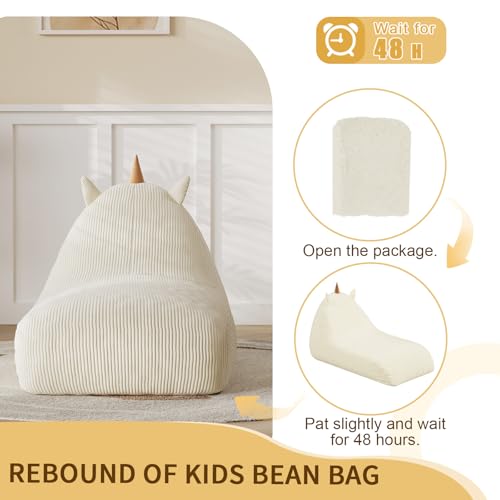 COMAX Unicorn Bean Bag Chair for Kids with Filler, Pink H562644