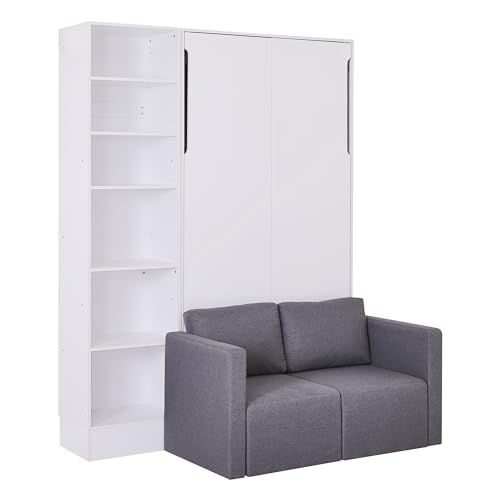 Ball & Cast Murphy Bed Queen Size with Cushion, White B692
