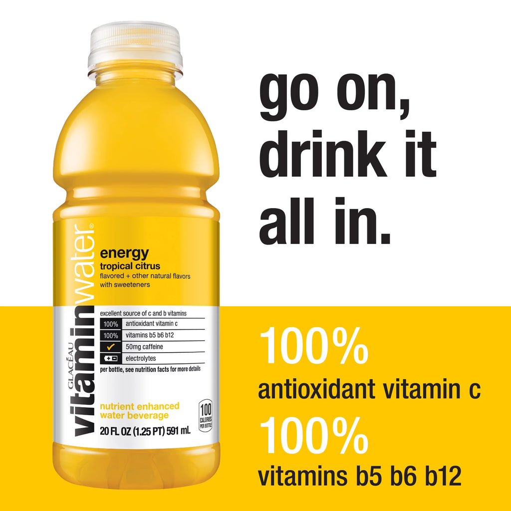 Tropical Citrus Vitaminwater, 20 Fl Oz, 12 Count P7520