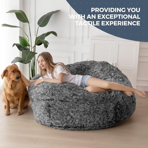 MAXYOYO Giant Bean Bag Chair Bed for Adults, Convertible Floor Sofa G466