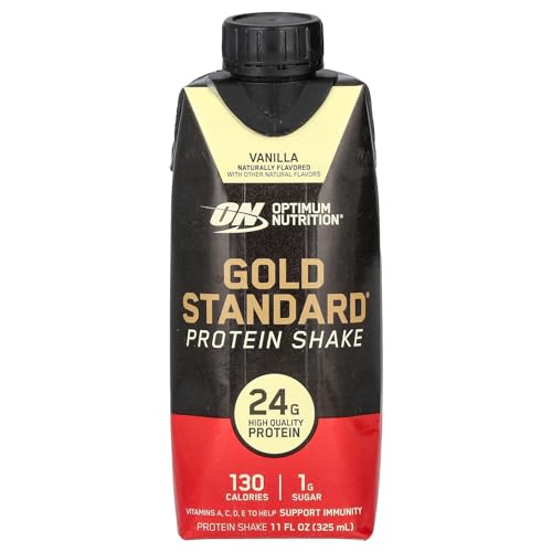 Optimum Nutrition Gold Standard Protein Shake, Chocolate, 11 Fl Oz, 12 Count P897