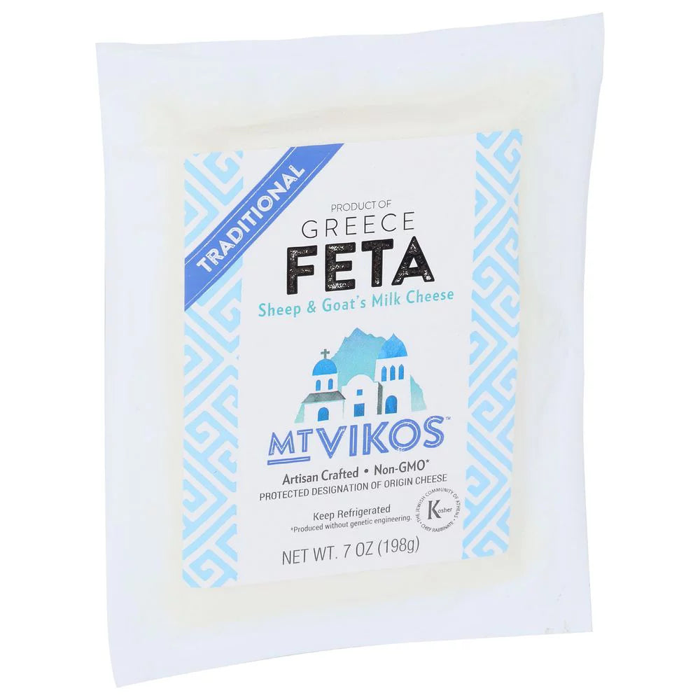Mt Vikos Traditional Feta Cheese, 7 Ounce, 12 per case T134198