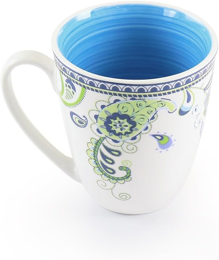 Elama Blue Crush 16 Piece Porcelain Dinnerware Set U7651