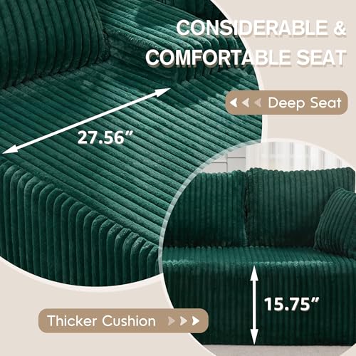 Modular Sectional Sofa L-Shape Couch with Oversized Chaise, Grey Stripe I49459