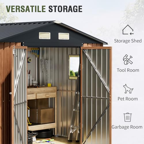 Outdoor Storage Shed 5x3 Ft Metal Steel with Lockable Door N4246