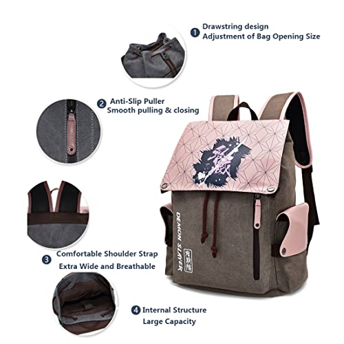 Japanese Anime Canvas Backpack 3D Print Daypack for Fans O210848