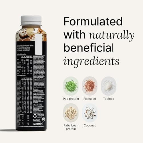 Huel Ready-to-Drink Chocolate Meal Replacement, 20g Protein, 16.9 Fl Oz (12 Pack) D52742