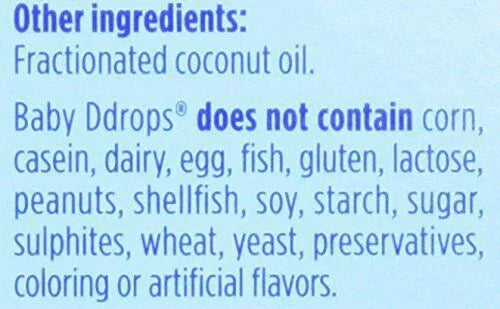 Ddrops Baby Liquid Vitamin D3 400 IU 2.5 mL (Pack of 4) Q20263