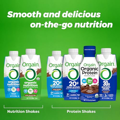 Orgain Clean Protein Shake, Vanilla Bean, 20g Whey, 11 Fl Oz (Pack of 12) L4233