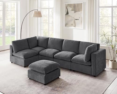 Modular Sectional Sofa with Ottoman for Small Apartments U669203