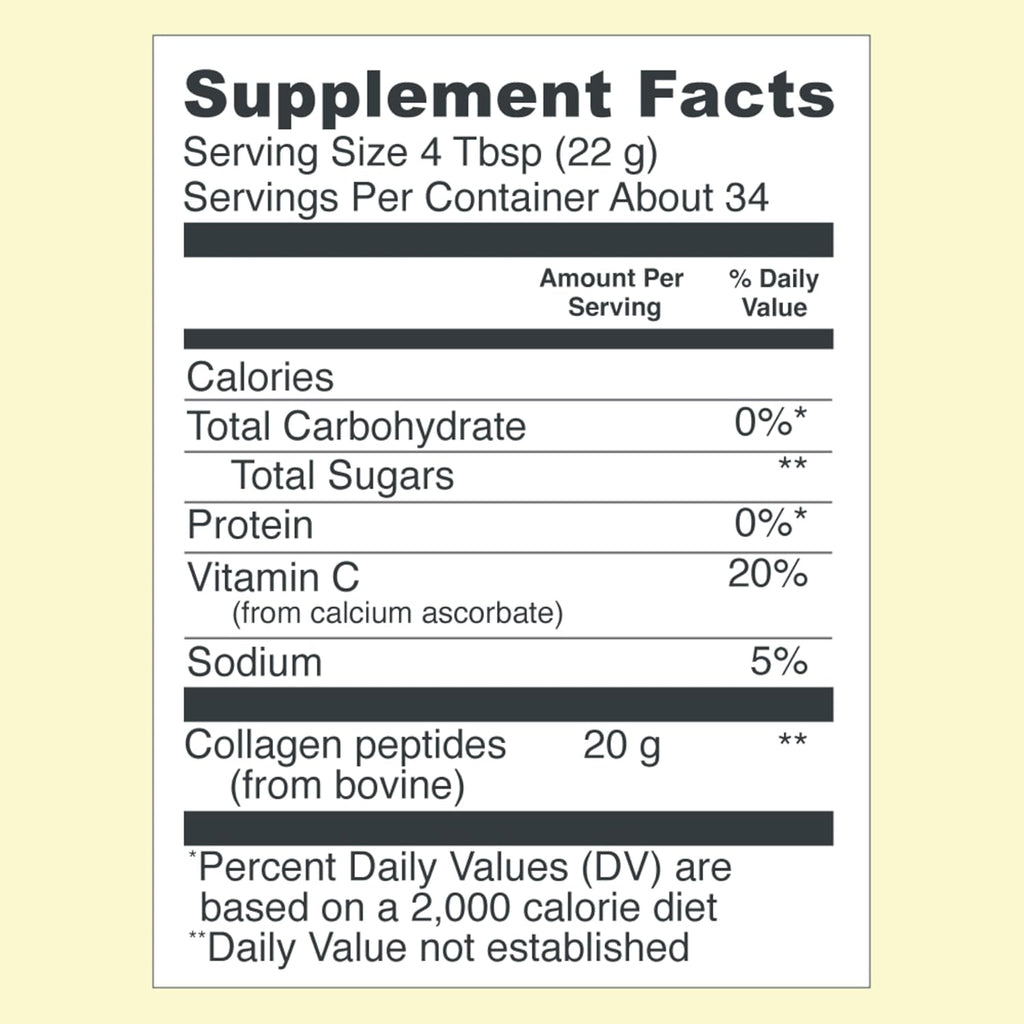 Vital Proteins Collagen Peptides Powder, Lemon, 26.5 oz U8146
