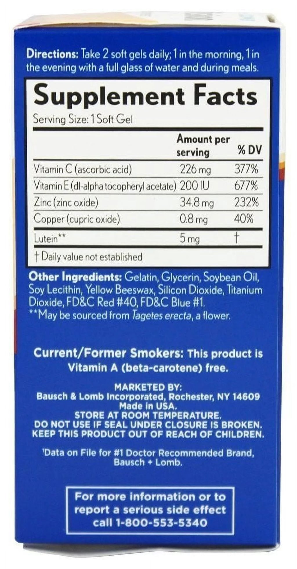 Preservision Eye Vitamin & Mineral Supplement Lutein Softgels 120 Ct Q3571