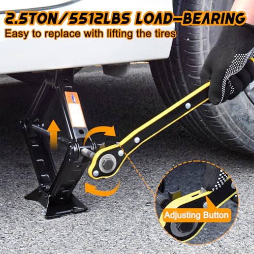Car Jack Kit 2 Ton Scissor Jack with Lug Wrench for Car SUV A198